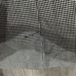 Navy and white checkered office/work skirt